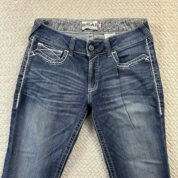 Ariat Jeans Womens 31 L (32x34) Tall Bootcut Mid Rise Western Outdoors Cowgirl - Picture 4 of 16